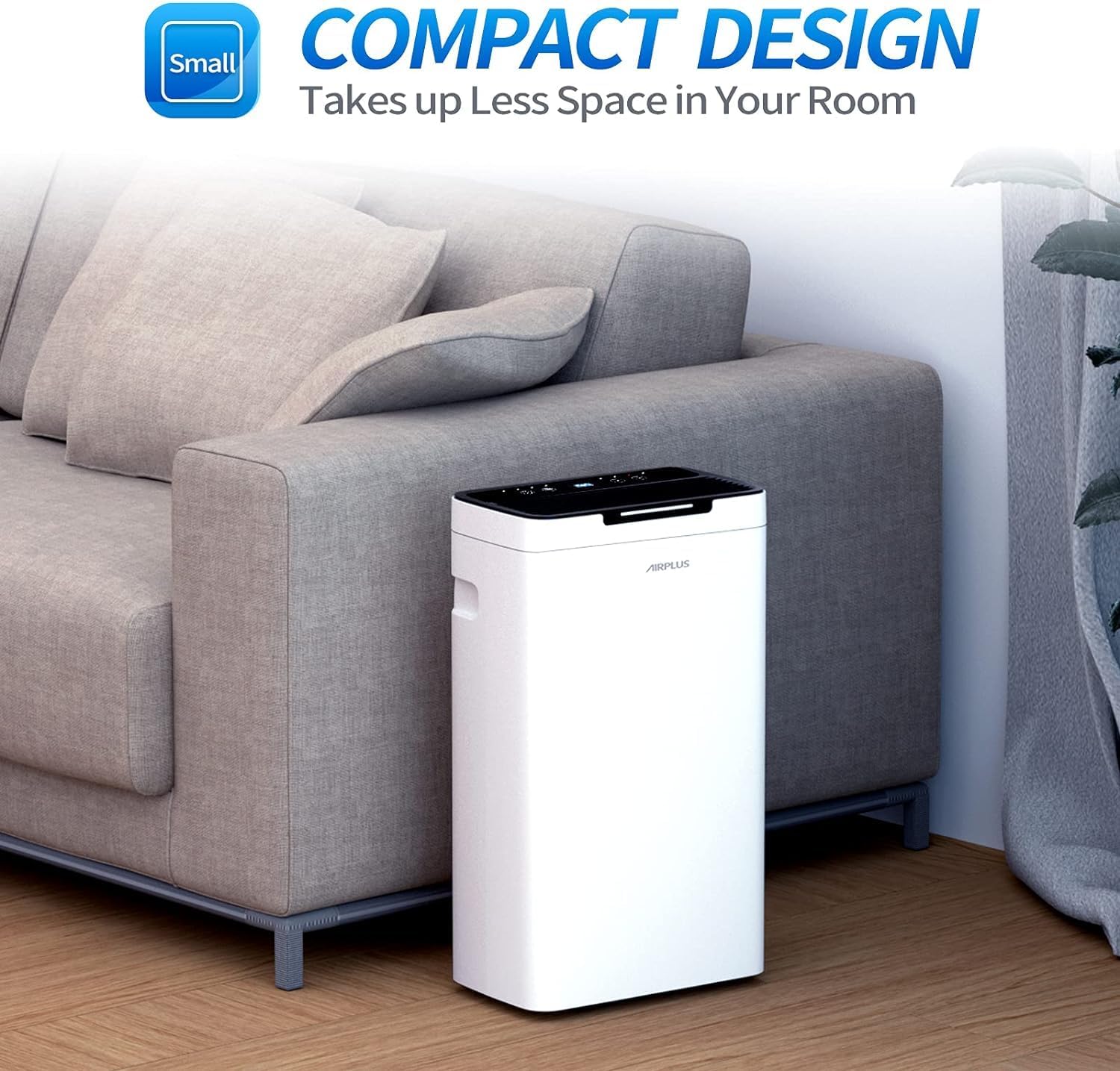 AIRPLUS 1,500 Sq. Ft Dehumidifier for Basement, 30 Pints Powerful Dehumidifier for Home, Large Rooms, Bedrooms, Sufficient Capacity Water Tank with Drain Hose (AP1907) wourant