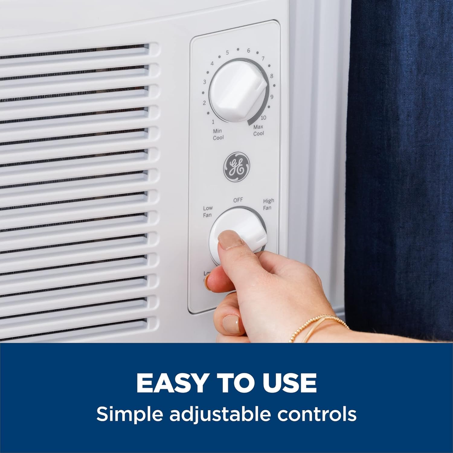 GE Window Air Conditioner Unit, 6,000 BTU for Small Rooms up to 250 sq ft. with Adjustable Fan and Cooling Settings, Perfect for Small Bedroom or Living Room, Easy Install Kit Included, White wourant