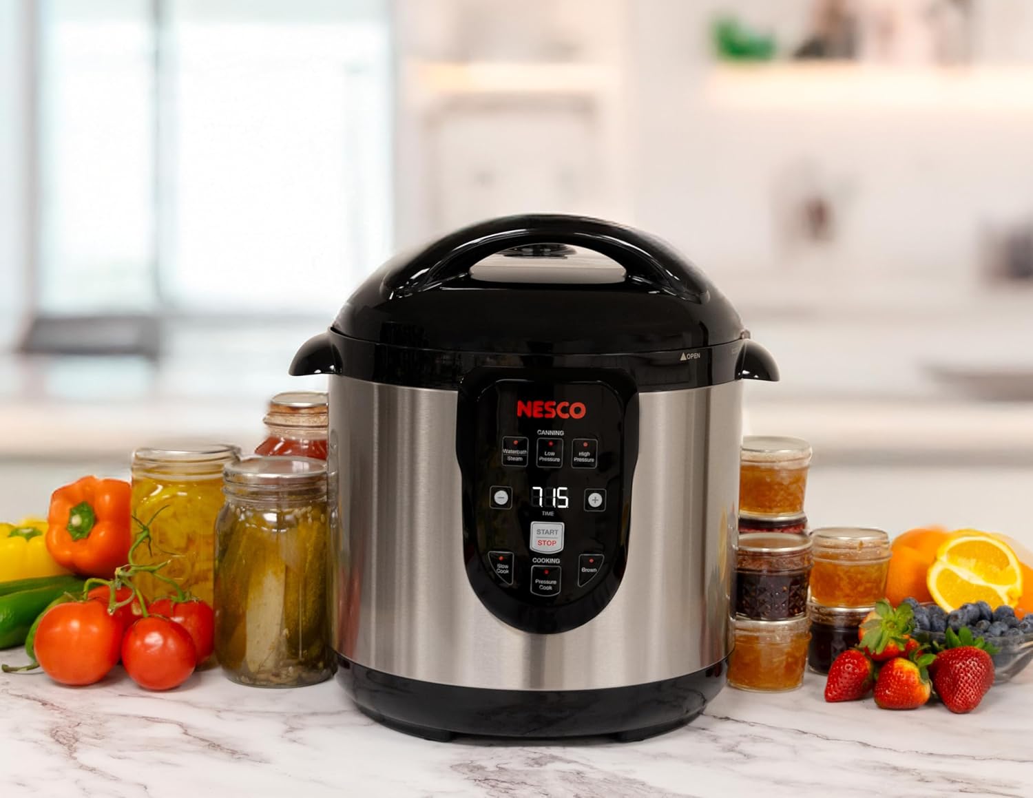 Nesco NPC-9 Smart Electric Pressure Cooker and Canner, Stainless Steel, 9.5 Qt wourant