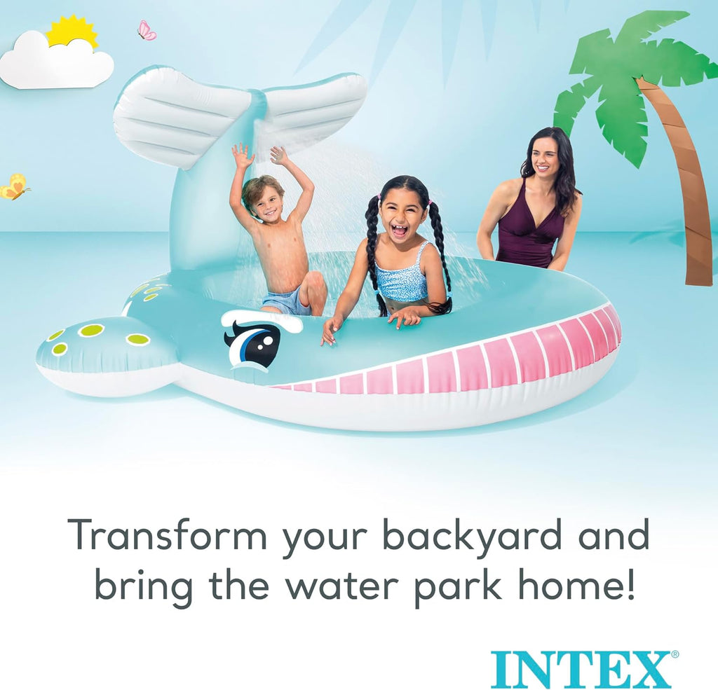 Intex 96" x 78" x 28" Inflatable Jungle Adventure Play Center Spray Kiddie Pool - Backyard Kids Water Slide, Outdoor Blow-Up Splash Pad for Toddlers wourant