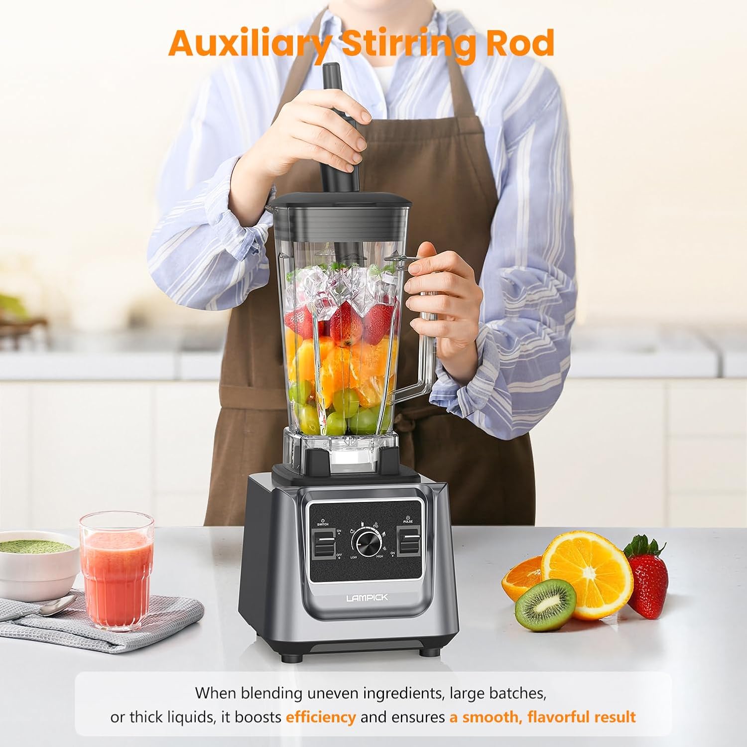 Blenders for Kitchen, 2000W Blender for Smoothies 35000 RPM wourant