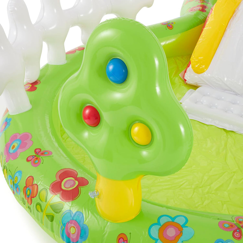 Intex 96" x 78" x 28" Inflatable Jungle Adventure Play Center Spray Kiddie Pool - Backyard Kids Water Slide, Outdoor Blow-Up Splash Pad for Toddlers wourant