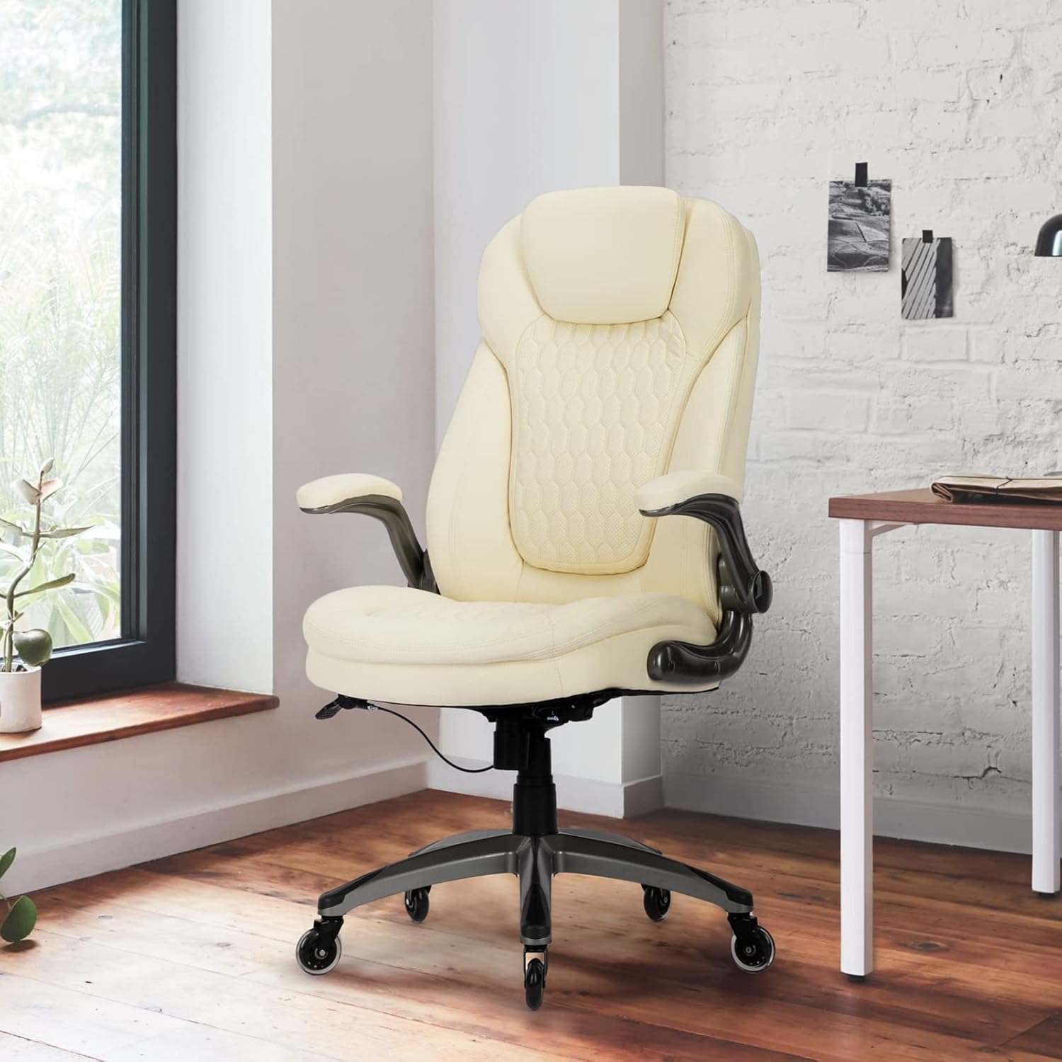 Executive Office Chair Computer Desk Chair Swivel Home Office Chair Upgraded Casters wourant
