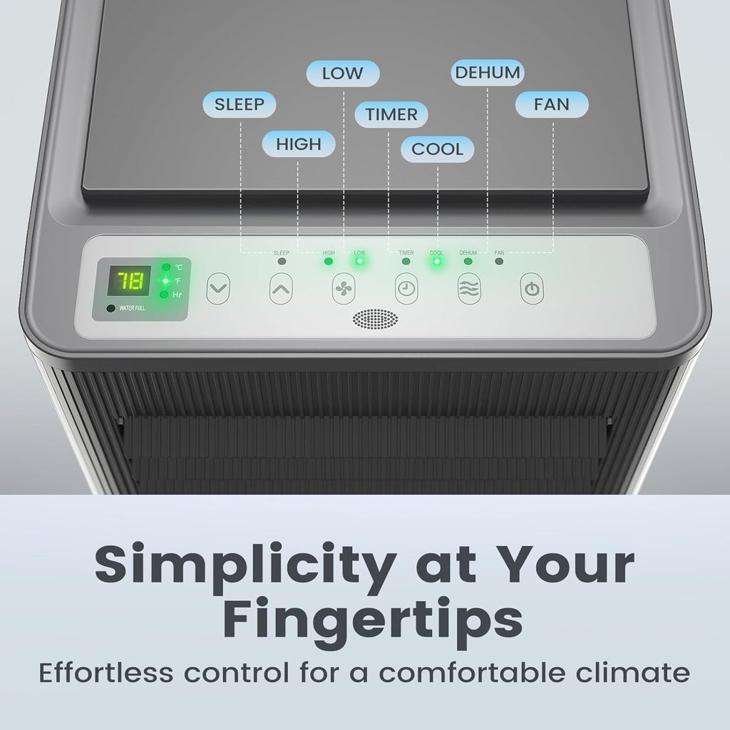 Air Choice Portable Air Conditioner, 10000 BTU Air Conditioner Portable for Room Up to 450 Sq.Ft, Remote Control, 24H Timer, Dehumidifier & Fan Modes, 3-in-1 AC Unit with Window Kit for Home Office wourant