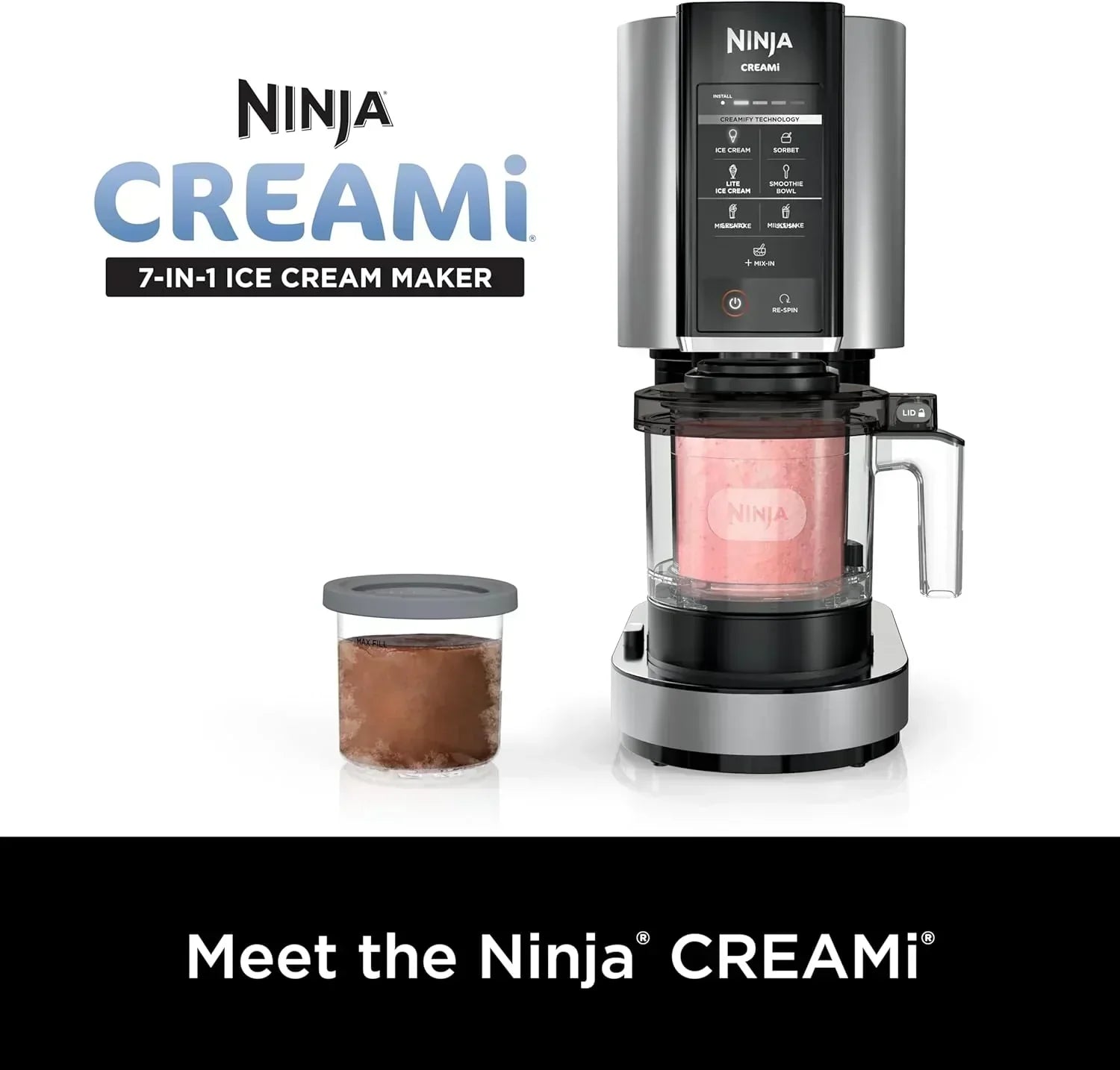 Ninja NC301 CREAMi Ice Cream Maker for Gelato Mix-ins Milkshakes Sorbet Smoothie Bowls More wourant