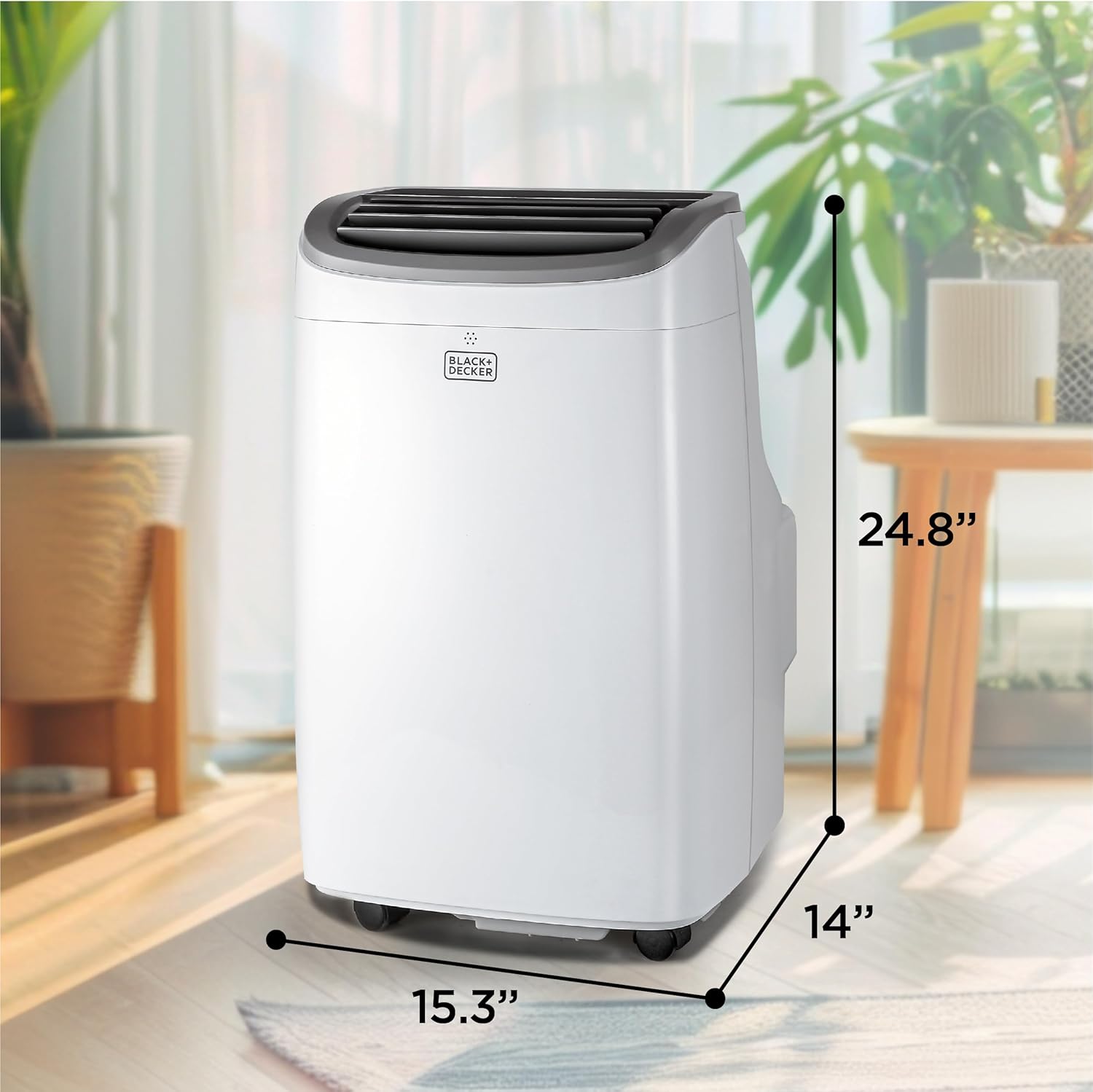 BLACK+DECKER 10,000 BTU Portable Air Conditioner for Rooms up to 450 Sq. with Remote Control, White wourant