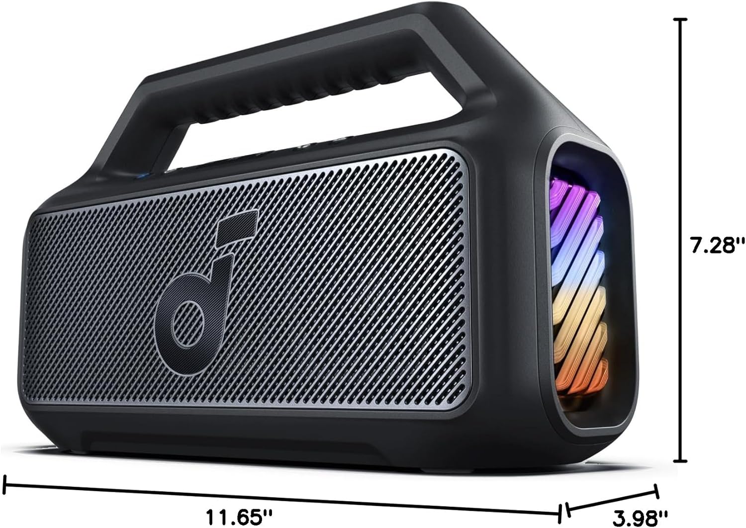 Outdoor Speaker, 80W, Subwoofer, BassUp 2.0, 24H Playtime, IPX7 Waterproof, Floatable, RGB Lights, USB-C, Custom EQ, Bluetooth 5.3, Portable for Camping, Beach, and Backyard wourant