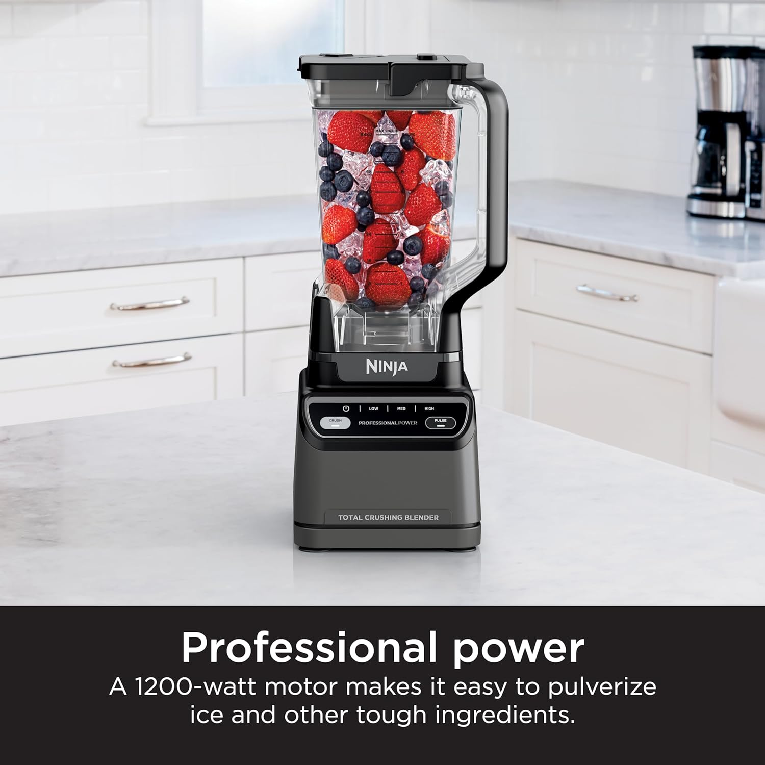 Ninja BL610 Professional 72 Oz Countertop Blender with 1000-Watt Base and Total Crushing Technology for-Smoothies, Ice and Frozen Fruit, Black wourant