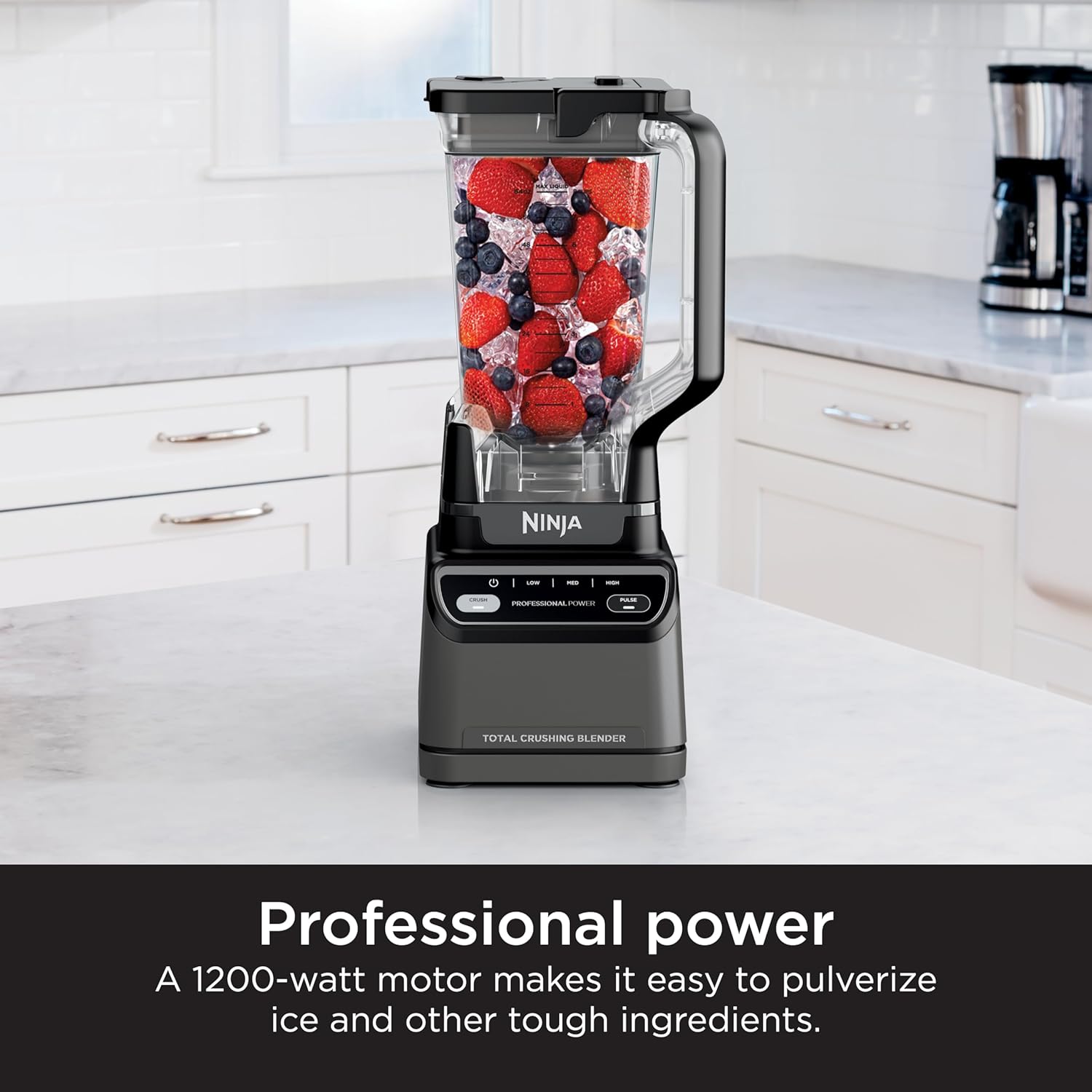 Ninja BL660 Professional Compact Smoothie and Food Processor Blender, 1100W, 3 Functions - Perfect for Frozen Drinks, Smoothies, Sauces, and More wourant