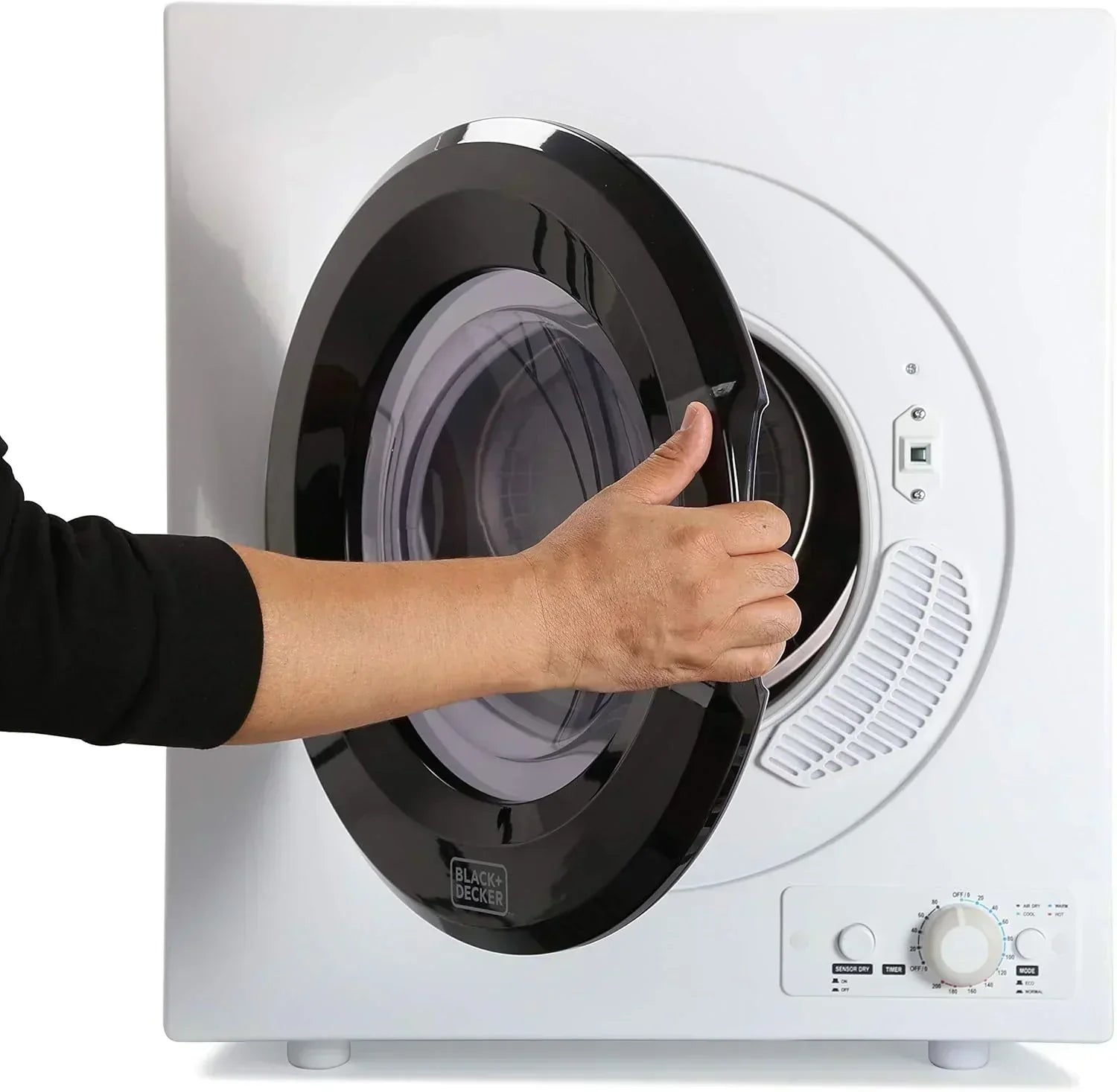 Compact Clothes Dryer 1.5 Cu. Ft. 850W Electric Dryer 120V Vented Dryer Stainless Steel Drum wourant