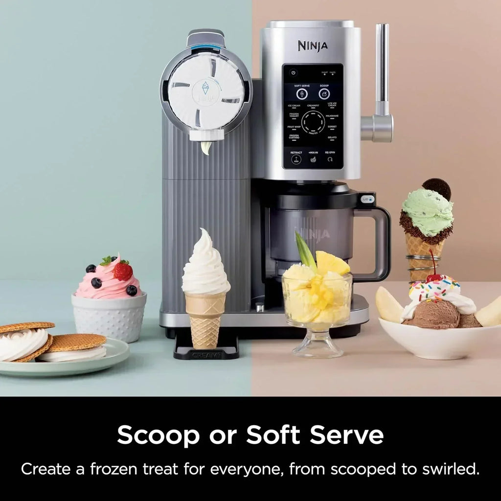 Ninja Swirl by CREAMi Ice Cream and Soft Serve Maker Frozen Yogurt Low Calories Program wourant