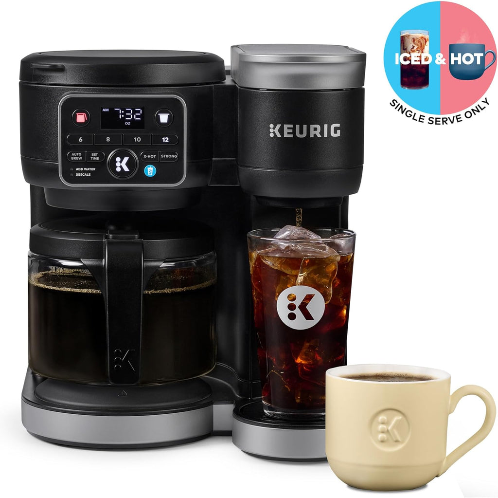 Keurig K-Duo Hot & Iced Single Serve & Carafe Coffee Maker, MultiStream Technology, 72oz Reservoir (Gen 2) woonhhop