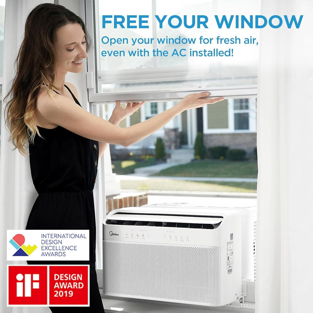 Midea 12,000 BTU U-Shaped Smart Inverter Window Air Conditioner–Cools up to 550 Sq. Ft. wourant