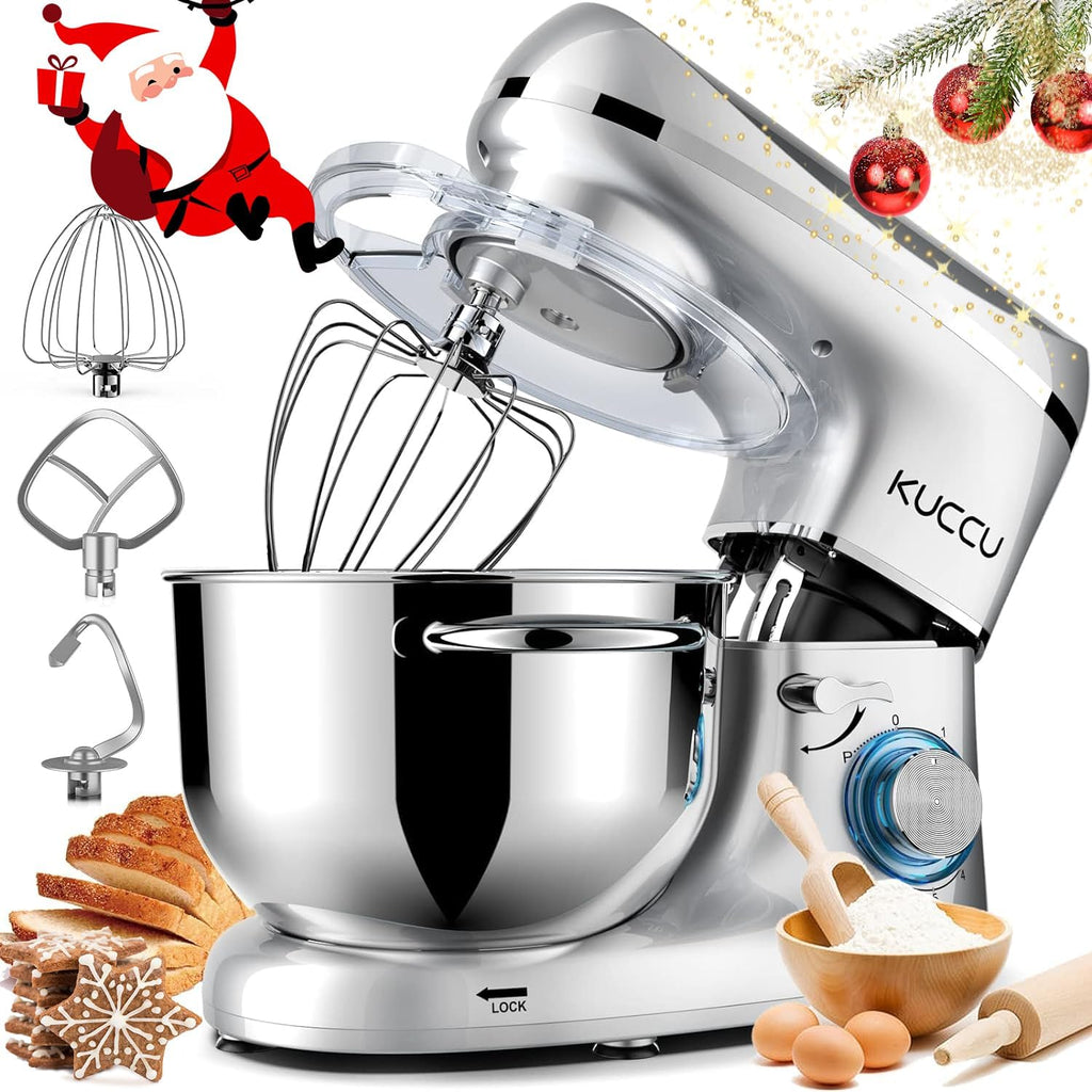 Stand Mixer 6.5 Qt 660W 6-Speed Tilt-Head Food Dough Mixer, Kitchen Electric Mixer with Stainless Steel Bowl,Dough Hook,Whisk, Beater, Egg white separator wourant