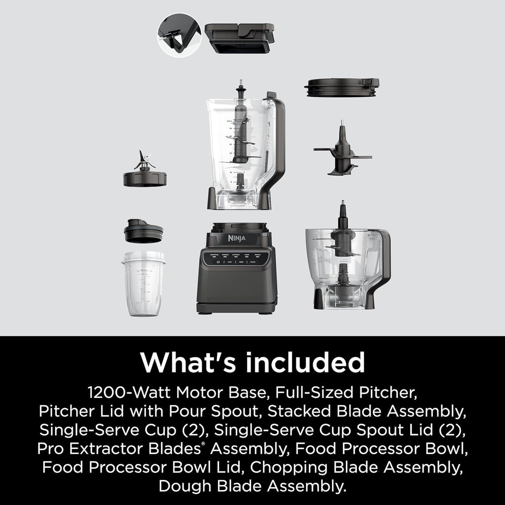 Ninja Mega Kitchen System, 1500-Watt, 72-Ounce Full-Size Blender and 8-Cup Food Processor with (2) 16-Ounce To-Go Cups wourant