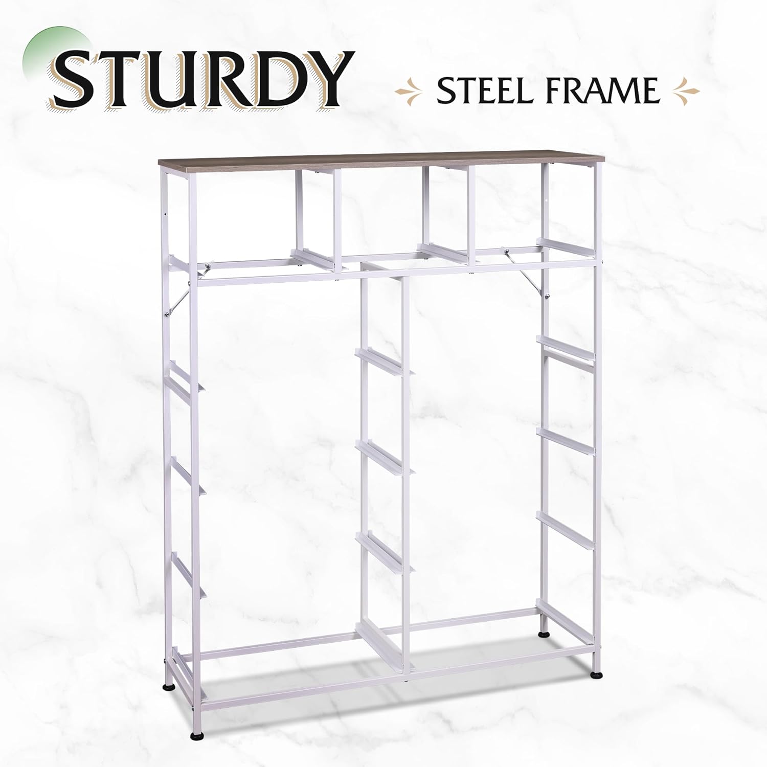 Storage Organizer Unit with 11 Fabric Bins, Storage Drawers Organizer with Steel Frame, Tall Storage Tower Organizaton wourant