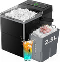 Silonn Ice Maker Countertop, 9 Cubes Ready in 6 Mins, 26lbs in 24Hrs, Self-Cleaning Ice Machine with Ice Scoop and Basket, 2 Sizes of Bullet Ice for Home Kitchen Office Bar Party woonhhop