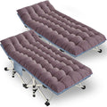 2-pack camping cots with mattresses, comfortable sleeping beds, adult camping cots, 2-person folding beds, heavy-duty sleeping beds wourant