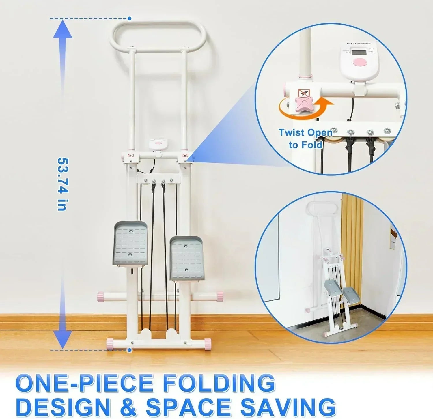 Stair Stepper for Home Gym Folding Vertical Climber Cardio Exercise Machine Stair Climber wourant