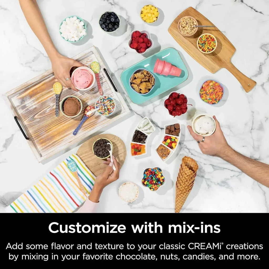 Ninja Swirl by CREAMi Ice Cream and Soft Serve Maker Frozen Yogurt Low Calories Program wourant