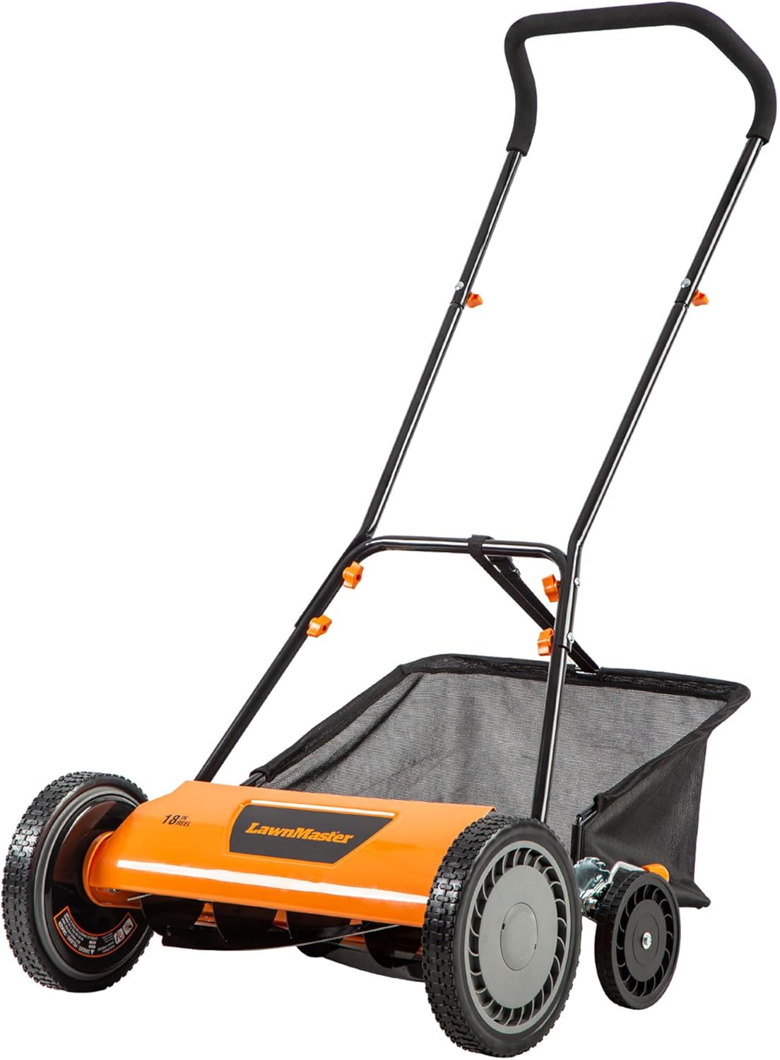 LawnMaster LMRM1801 Push Reel Lawn Mower 18-Inch 5-Blade wourant