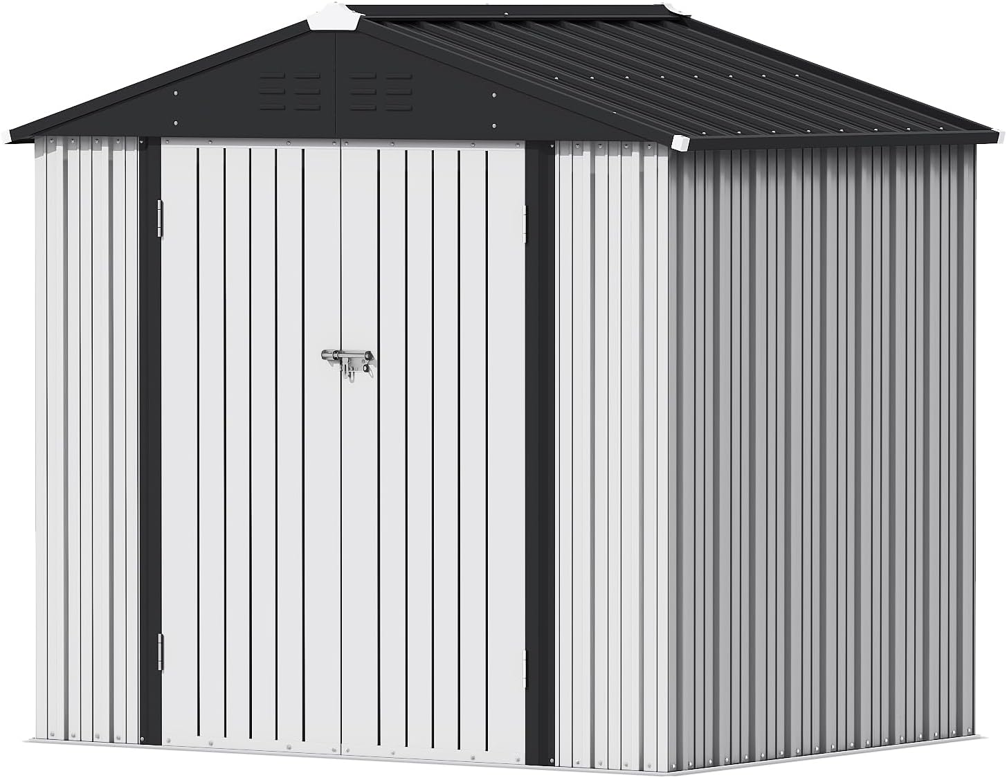 Devoko Outdoor Storage Shed 5 x 3 FT Lockable Metal Garden Shed Steel Anti-Corrosion Storage House with Single Lockable Door for Backyard Outdoor Patio wourant