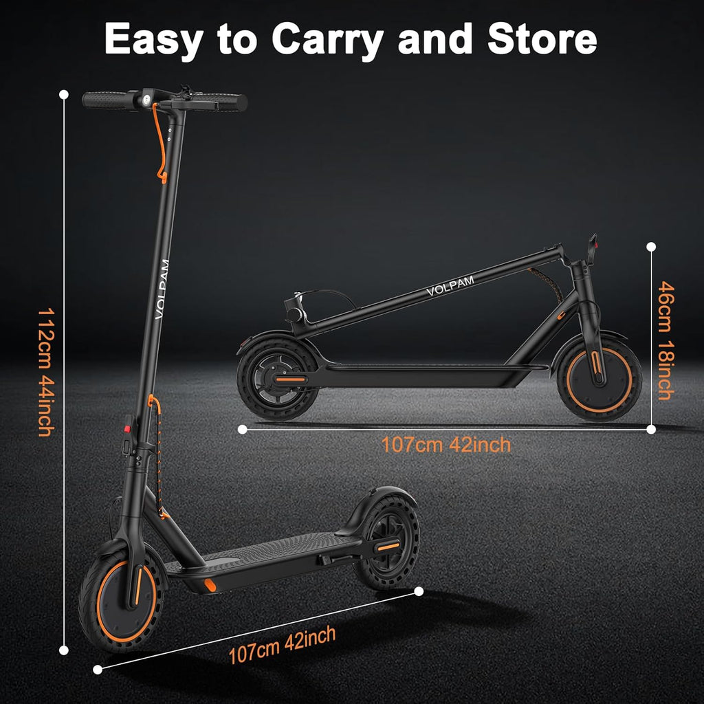 Electric Scooter, 350W/500W Powerful Motor, 8.5"/10" Solid Tires, 19/22Mph, 28/21/12 Miles Range,Dual Braking wourant