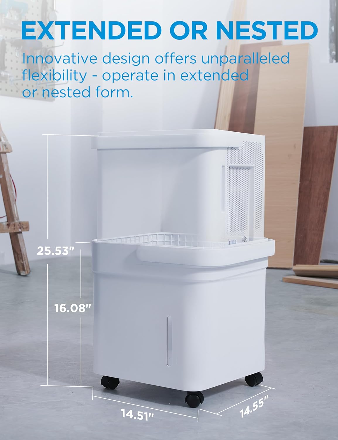 Midea Cube 35 Pint Dehumidifier for Basement and Rooms at Home for up to 3,500 Sq. Ft., Smart Control, Compatible with Alexa (White), Drain Hose Included, ENERGY STAR Most Efficient 2023 wourant