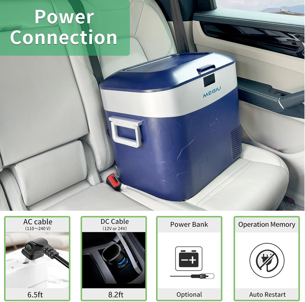 Car Fridge Portable 12 Volt Refrigerator 23 Quart (22 Liter) Freezer Compressor Cooler 12V/24V DC wourant