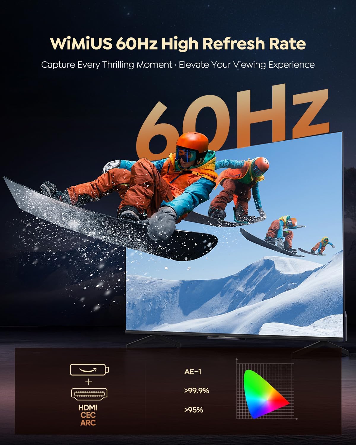 [Built-in Official Apps/4K Support] Smart Outdoor Projector with WiFi and Bluetooth wourant
