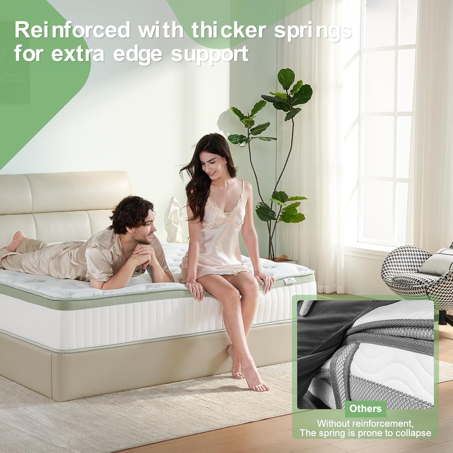 Queen Size Mattress 12 Inch, Medium Firm Memory Foam Hybrid Mattress with Individual Pocket Spring - Pressure Relief, Motion Isolation, Cool Sleep, 80" x 60" wourant
