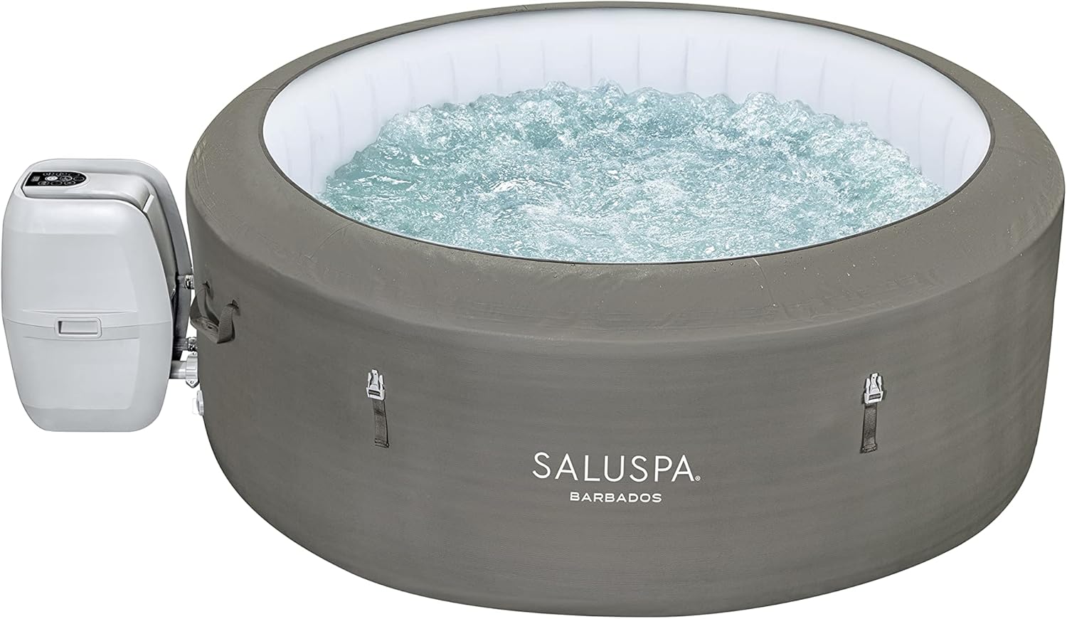 Bestway SaluSpa Miami EnergySense AirJet Inflatable Hot Tub Spa (71" x 26") | Portable Hot Tub with 2 Covers (1 Energy-Efficient Thermal Cover and 1 Standard Cover) | Fits Up to 2-4 Persons | Black wourant