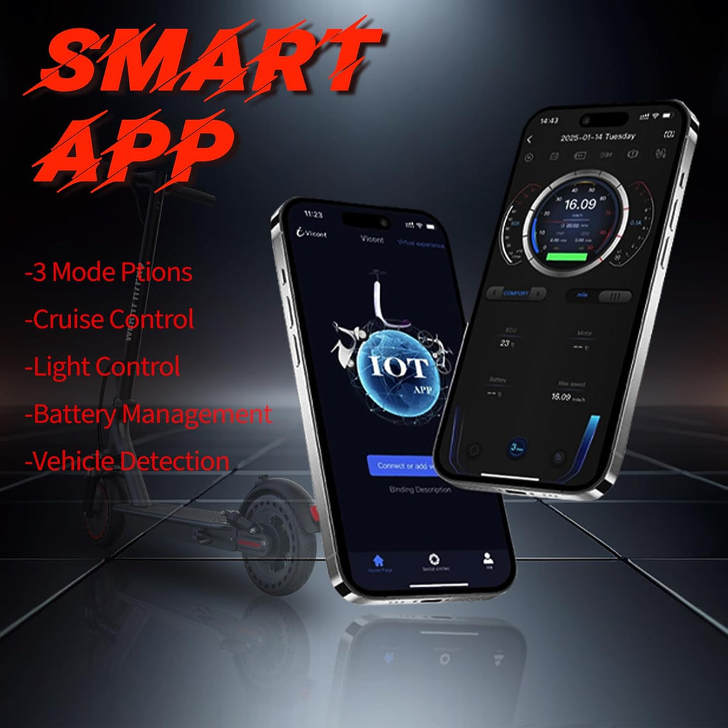 Electric Scooter, 350W/500W Motor, Top Speed 19/22 mph, Max 16/23/28Miles Ranges, Foldable E Scooter for Adults wourant