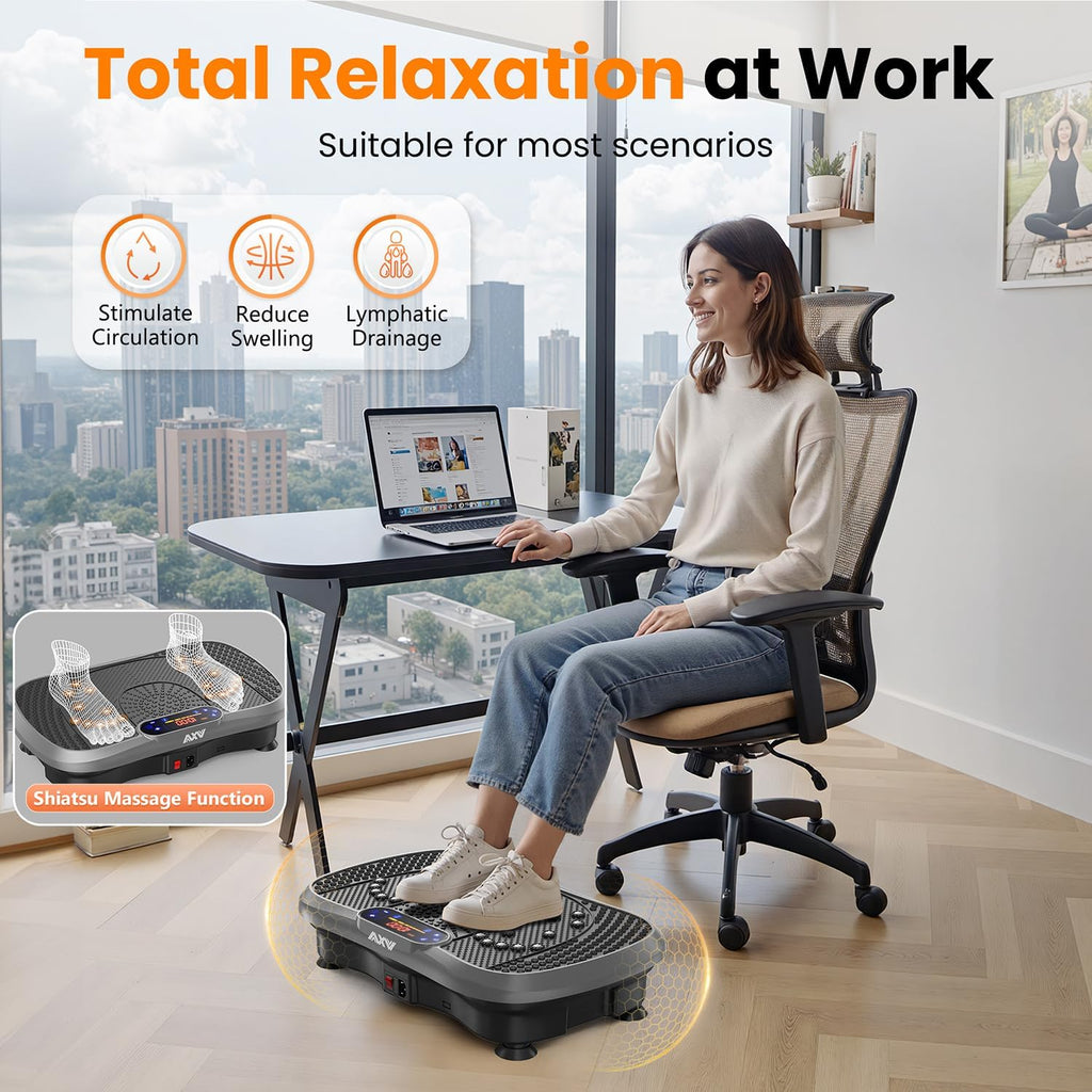 AXV Vibration Plate Fitness Platform Trainer Suitable for men and women to lose weight and burn fat at the gym wourant