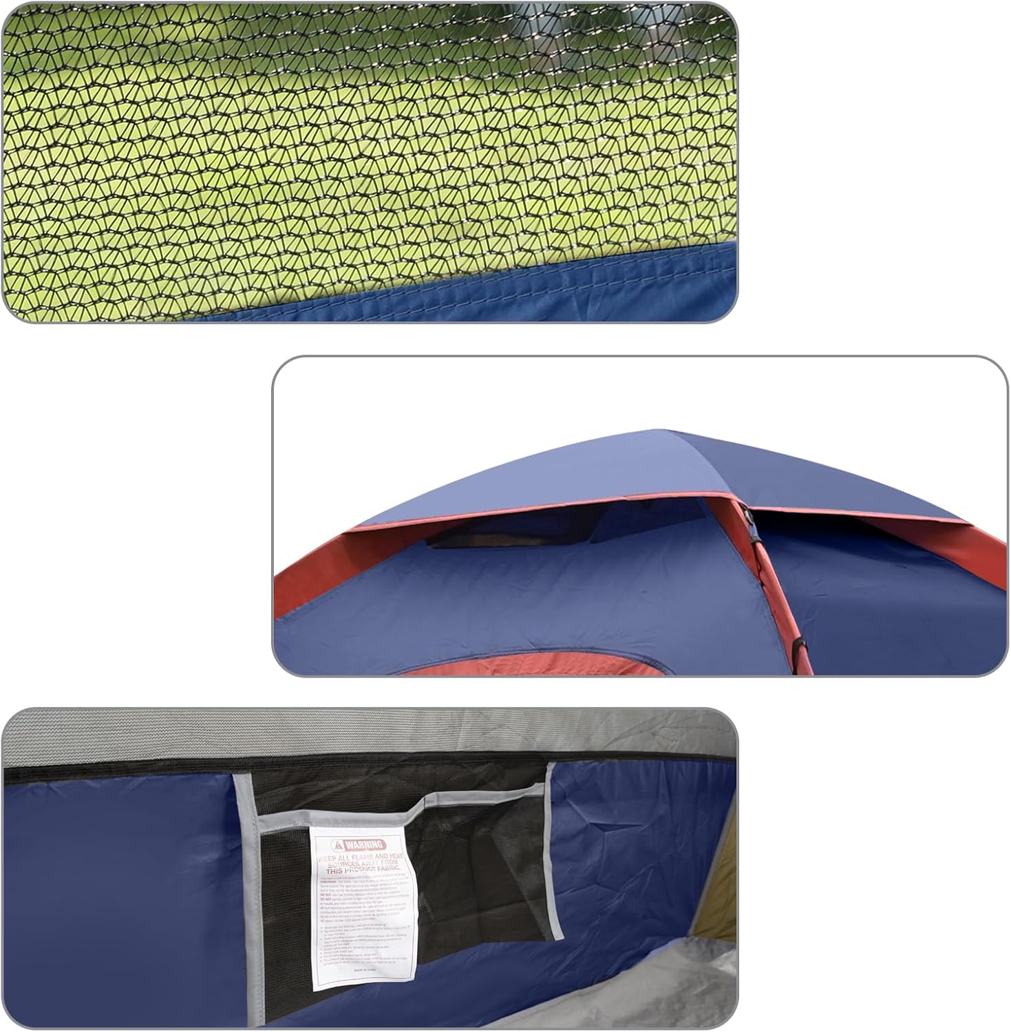 Camping Tent 2/3/4/6 Person Dome Tent Portable Camping Tent for Outdoor and Backpacking Beach wourant