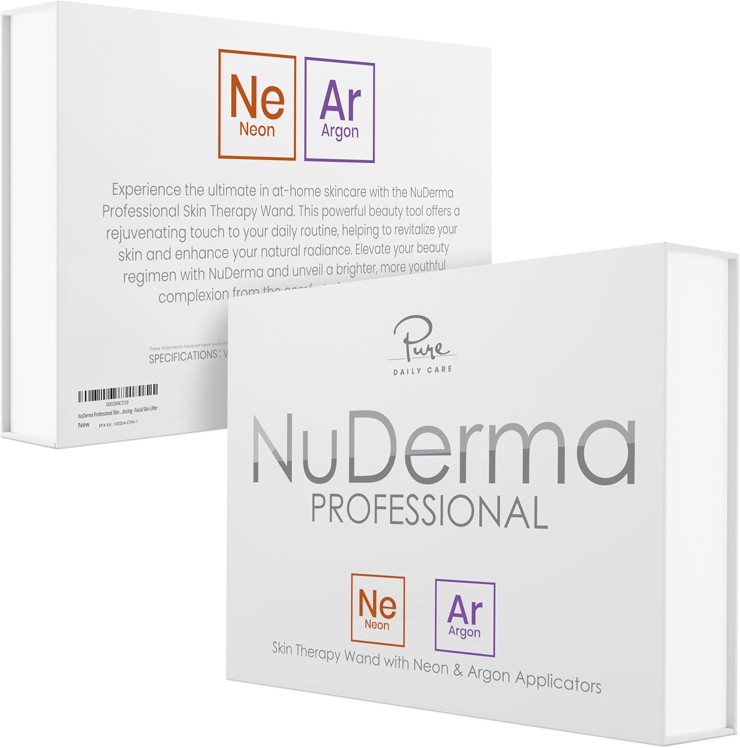 NuDerma Professional Skin Therapy Wand Portable Skin Therapy Machine 6 Neon Argon Wands wourant