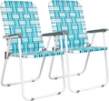 VINGLI Patio Lawn Webbed Folding Chairs Set of 2, Outdoor Beach Portable Lawn Chair Camping Chair Beach Chair wourant