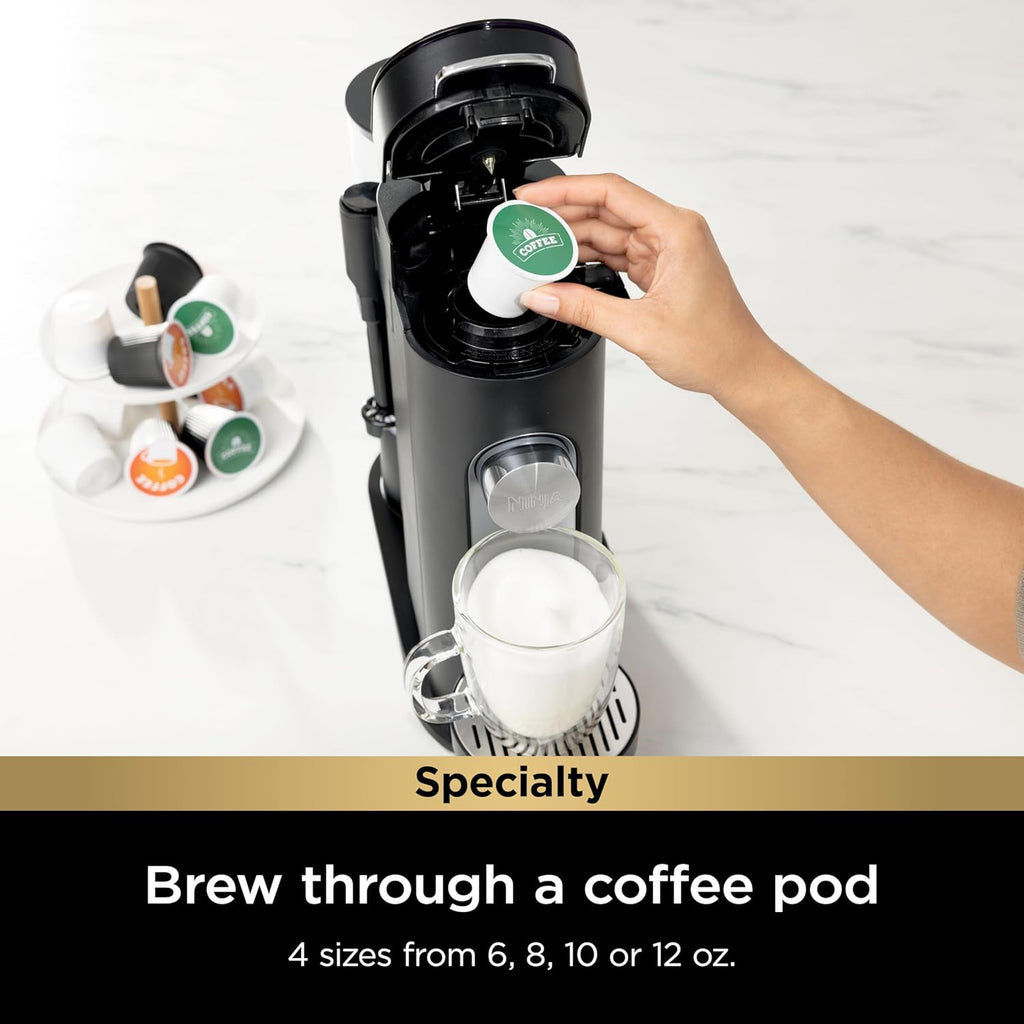 Ninja Pod & Grounds Single-Serve Coffee Maker 56-oz. Reservoir Stone PB051ST wourant