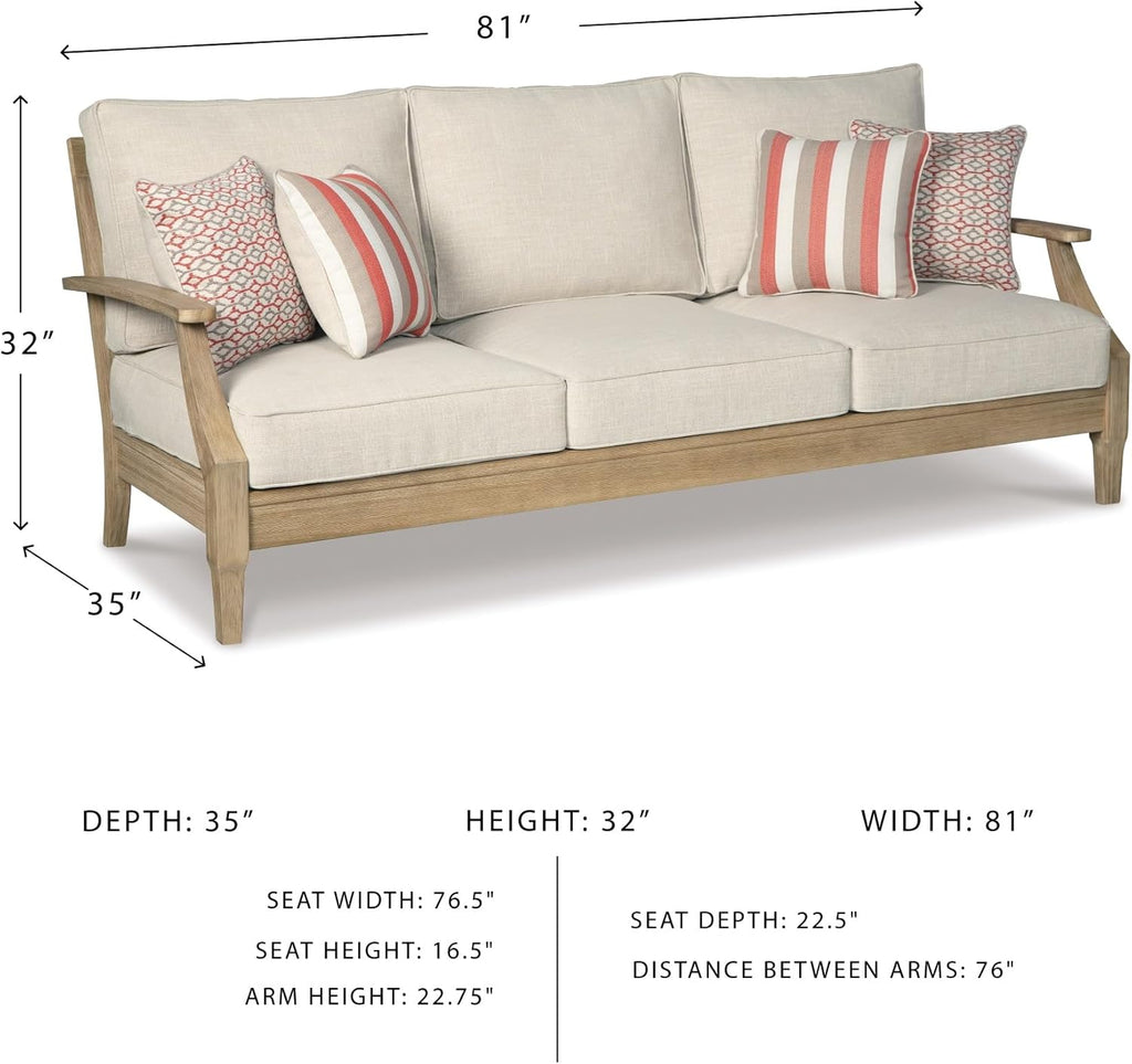 Coastal view outdoor terrace eucalyptus sofa wourant
