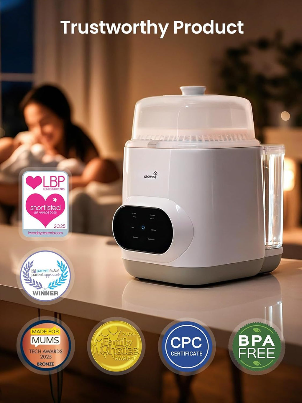Bottle Washer Pro | All-in-One Bottle Washer and Sterilizer and Dryer | Baby Bottle Washer for Bottles, Pump Parts & Baby Essentials wourant