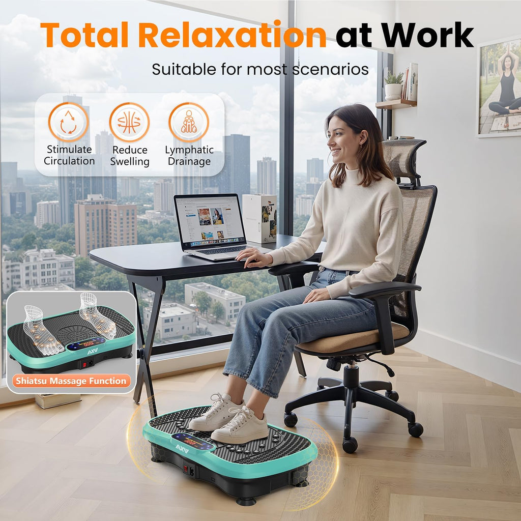 AXV Vibration Plate Fitness Platform Trainer Suitable for men and women to lose weight and burn fat at the gym wourant
