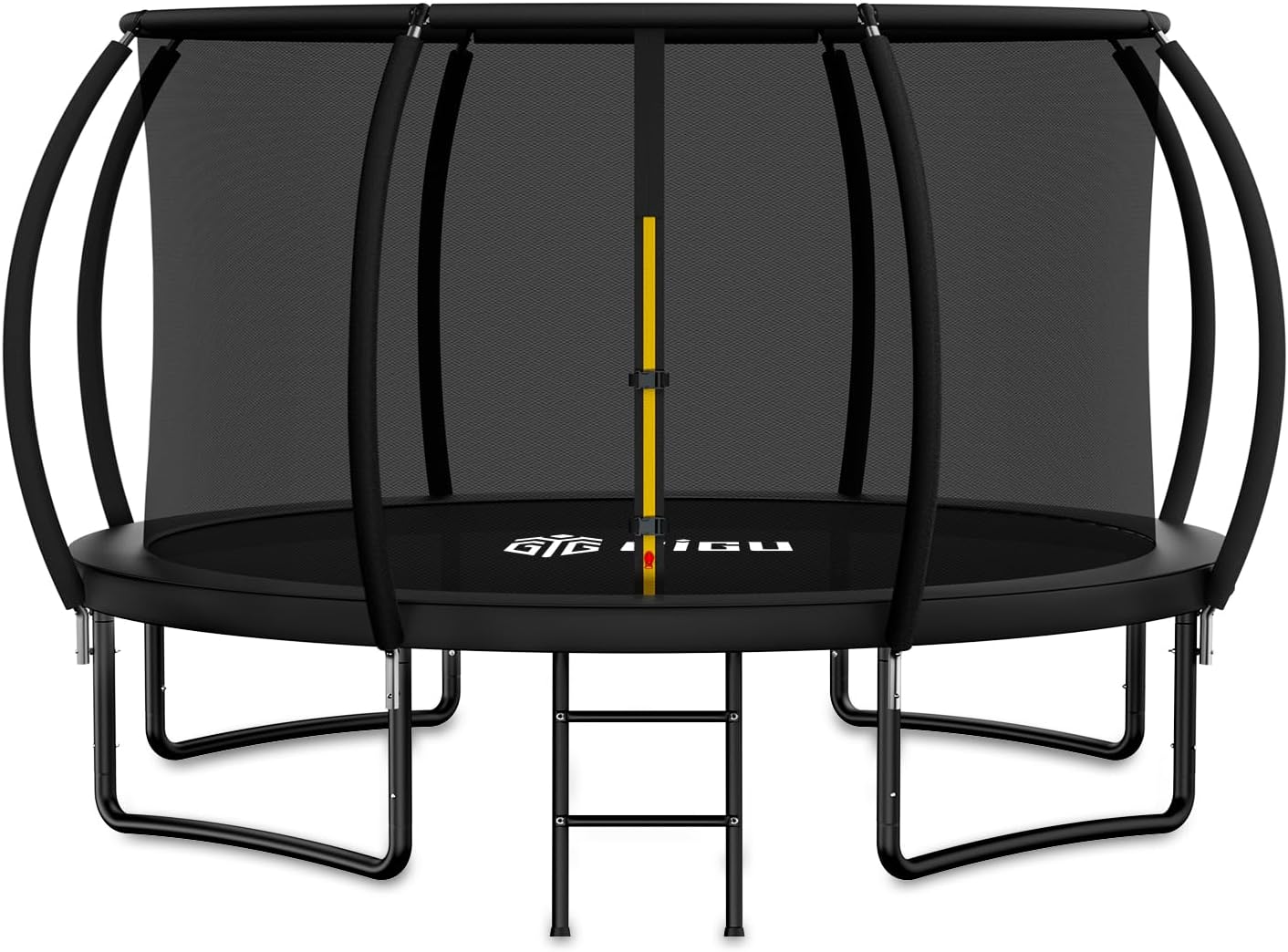 Gigu 10FT 12FT 14FT Recreational Trampolines with Enclosure Net and Ladder and Anti-Rust Coating, ASTM Approved Trampoline Outdoor for Kids and Adults Outdoor Yard Trampolines wourant