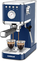 CHULUX Slim Espresso Machine with Milk Frother, 20 Bar Professional Italian Pump Espresso Coffee Machine wourant