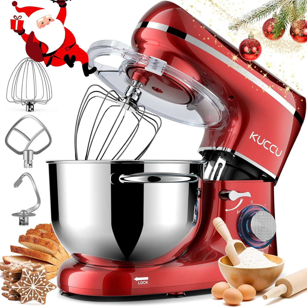Stand Mixer 6.5 Qt 660W 6-Speed Tilt-Head Food Dough Mixer, Kitchen Electric Mixer with Stainless Steel Bowl,Dough Hook,Whisk, Beater, Egg white separator wourant