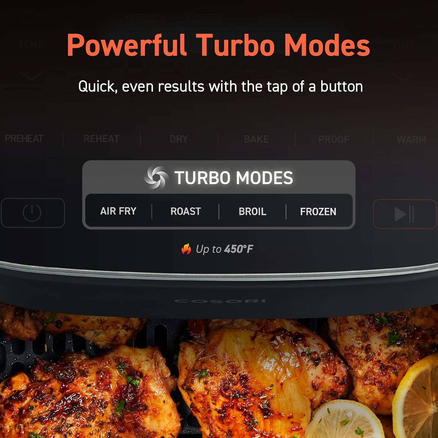 COSORI Air Fryer 9-in-1 Compact & Large 6-Qt Fast Turbo Modes Precise Heat for Even Results wourant