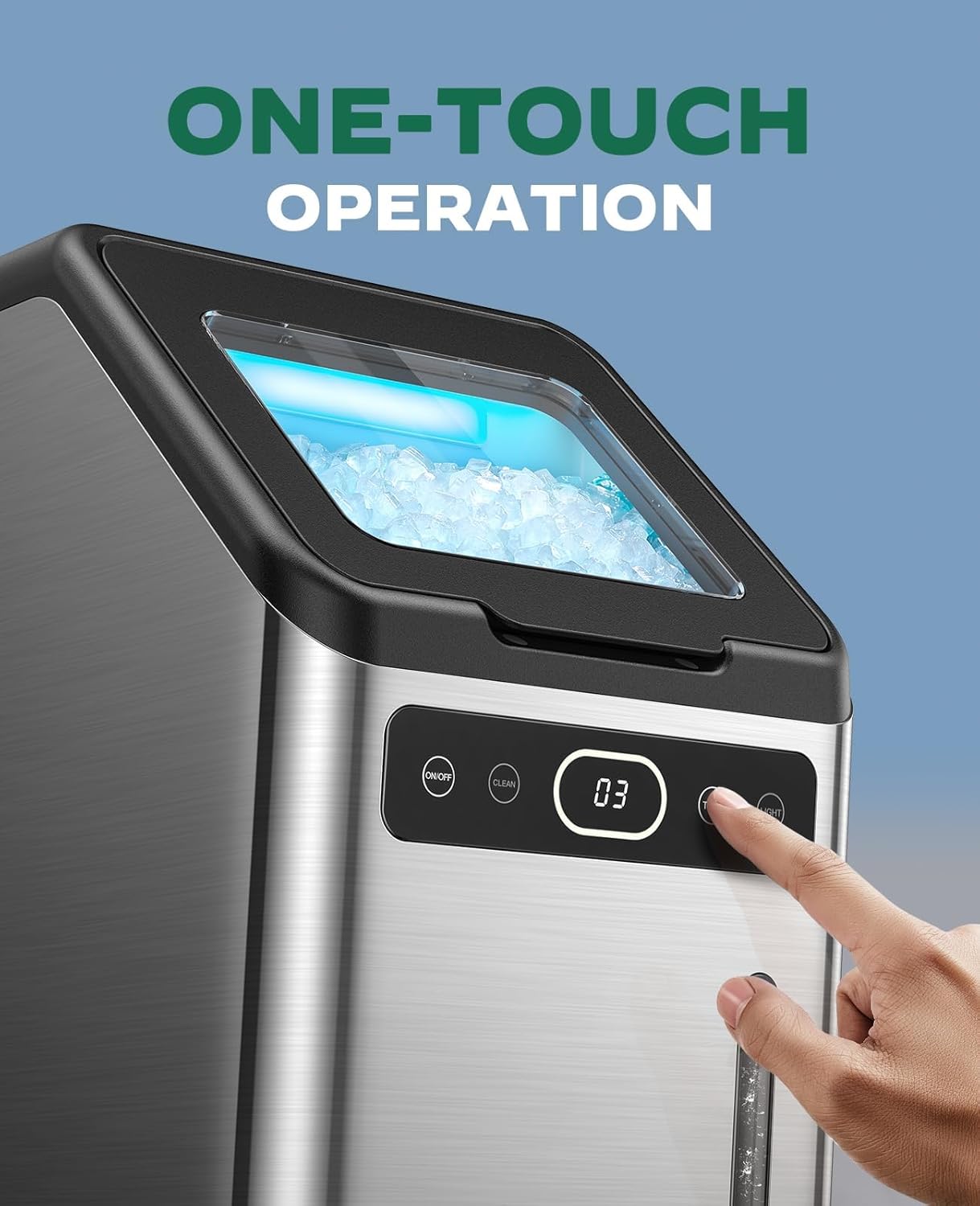 Nugget Ice Maker Countertop, Silonn Chewable Pellet Ice Machine with Self-Cleanin Function, 33lbs/24H Portable Ice Makers for Home Kitchen Officce, Black wourant