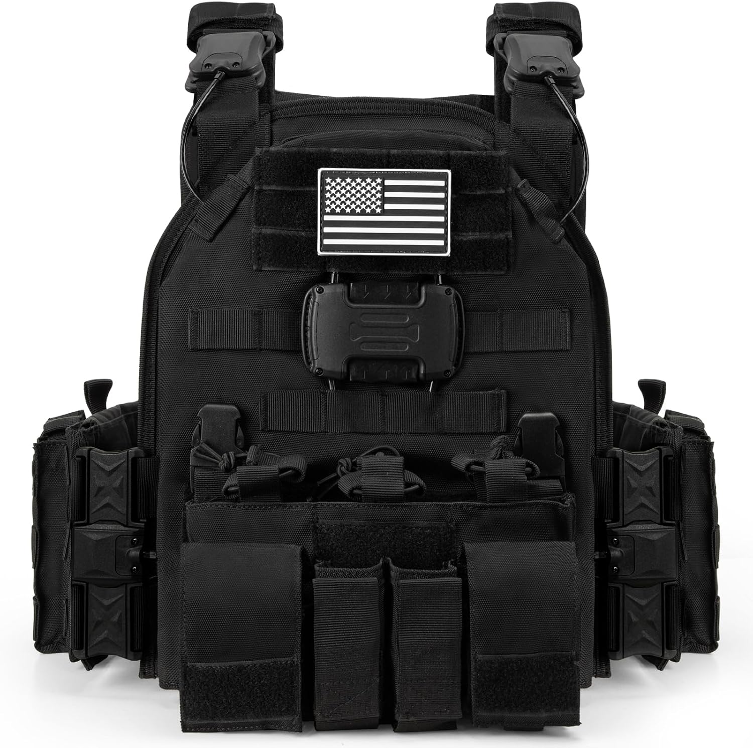 Magnetic Tactical Vest for Men: Plate Carrier Vest Quick Release One-Button Disassembly Lightweight Vest wourant