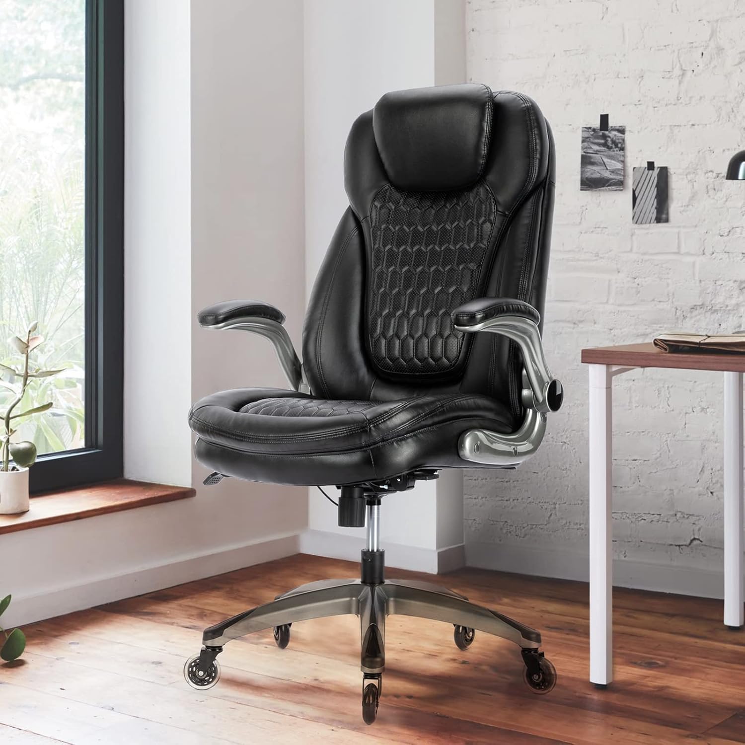 Executive Office Chair Computer Desk Chair Swivel Home Office Chair Upgraded Casters wourant