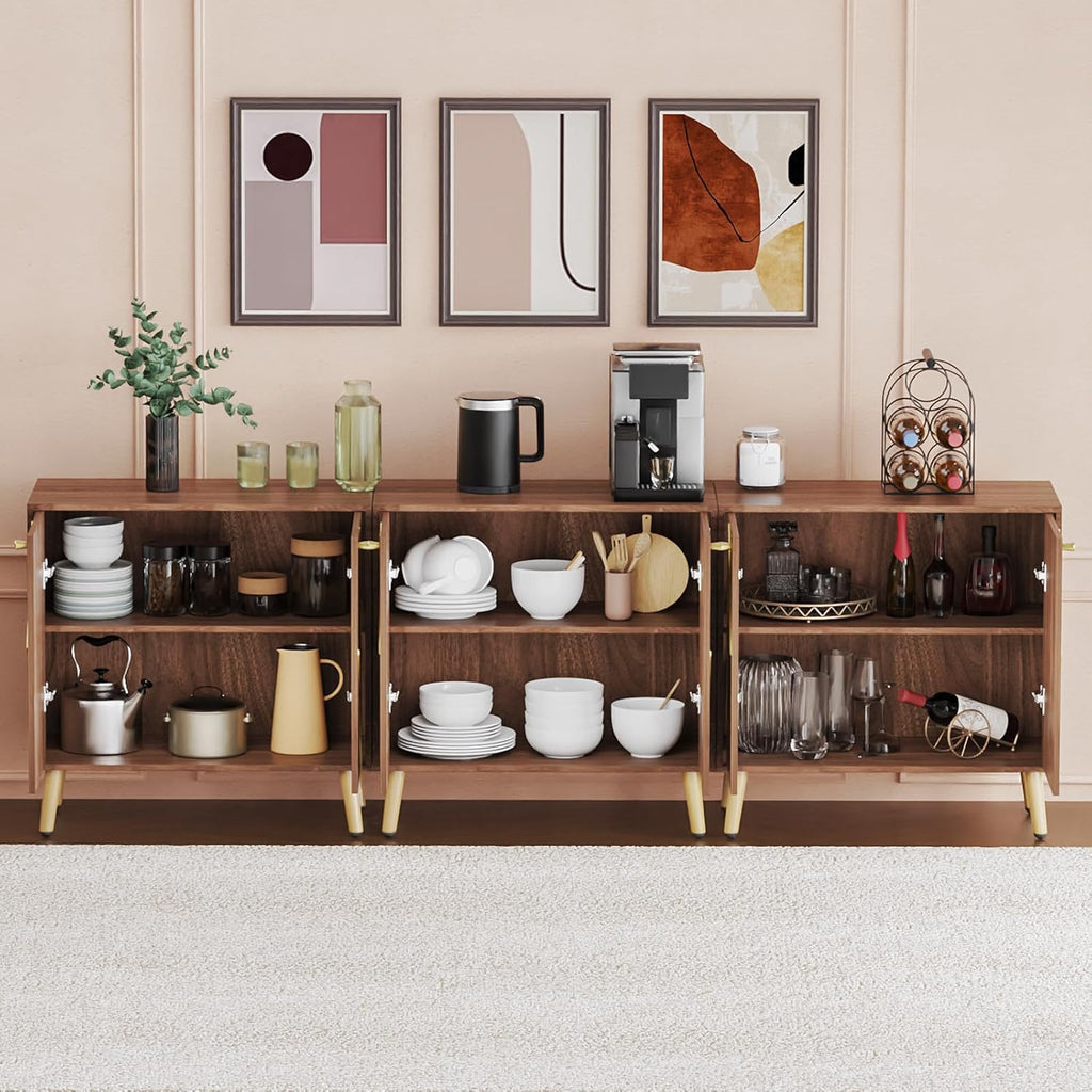 Free Standing Cabinet Black Wood for Living Room, Bedroom, Dining Room, Hallway, Entryway wourant