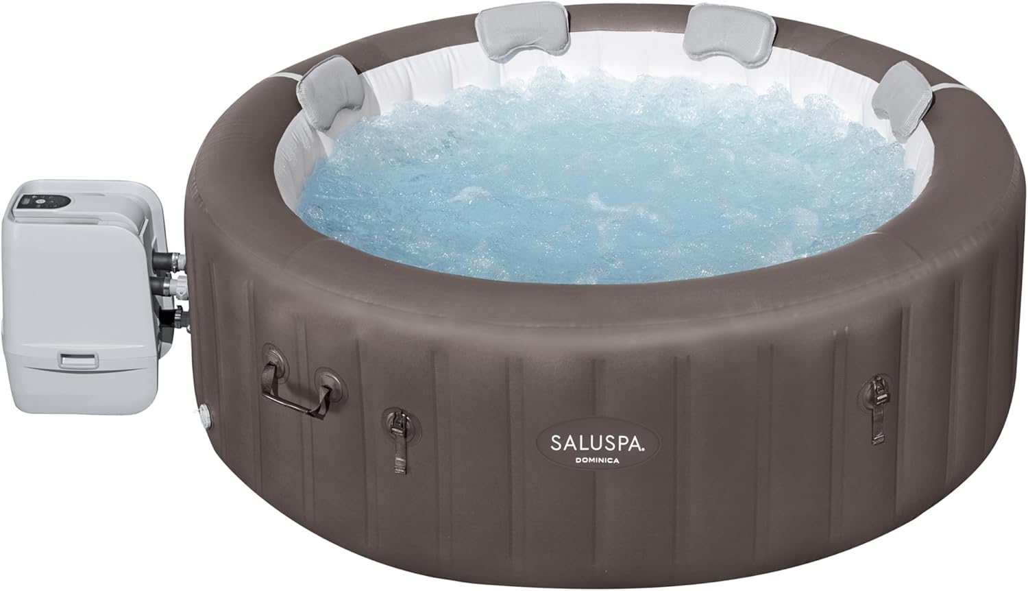 Bestway SaluSpa Miami EnergySense AirJet Inflatable Hot Tub Spa (71" x 26") | Portable Hot Tub with 2 Covers (1 Energy-Efficient Thermal Cover and 1 Standard Cover) | Fits Up to 2-4 Persons | Black wourant